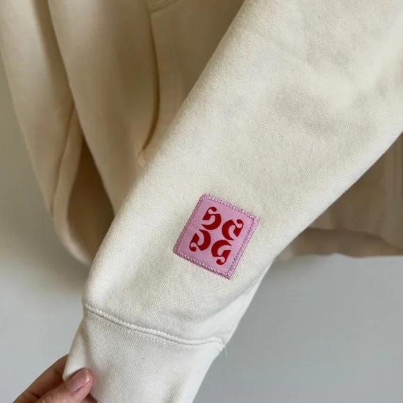 Glossier Limited Edition Hoodie Size XL soft pullover cream neutral oversized - Picture 5 of 7